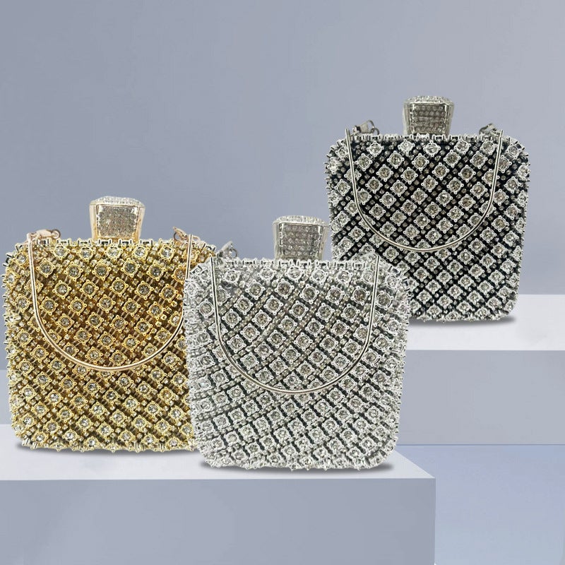 Fashion All-Match Diamond-Encrusted Evening Bag Celebrity Party Banquet Portable Evening Bag Crossbody Bag Dress Mobile Phone Bag - Image 2