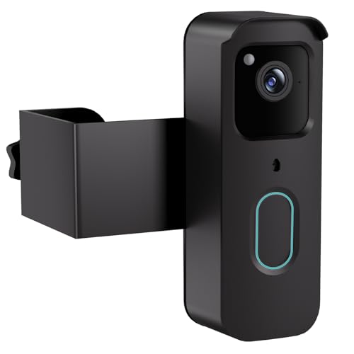 WDZREE Anti-Theft Blink Doorbell Mount, No-Drill Doorbell Door Mount Bracket for Blink Video Doorbell 2 Gen, Not Block Doorbell Motion Sensor Blink Doorbell Accessories for Houses Apartments Office (Black) - Image 1