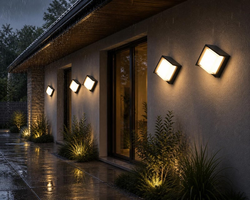FILLISKA LED Wall Light, 12 Watt, Indoor/Outdoor, Warm White, IP-65 Rated (Black Square-919) - Image 2