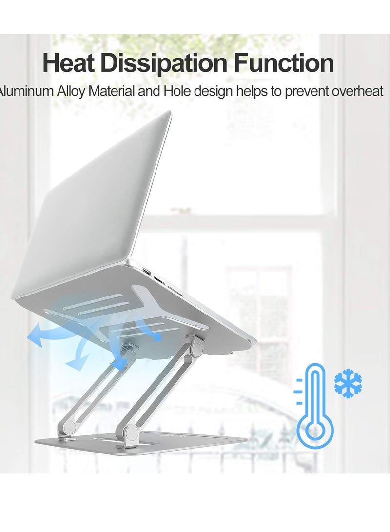 B-Zen LS10 Adjustable Ergonomic Aluminum Laptop Stand Holder Notebook and Computer Lifter Compatible with Air, Pro, Dell Watch and Lenovo Laptops Size 25 36cm Aluminum Basen  - Image 3