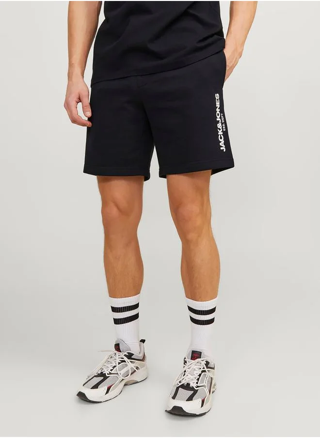 JACK & JONES Side Logo Print Regular Fit Sweat Shorts