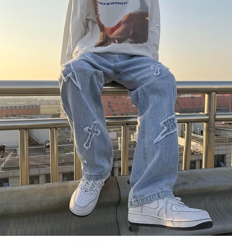 Unisex Casual Daily Denim Jeans - Image 1