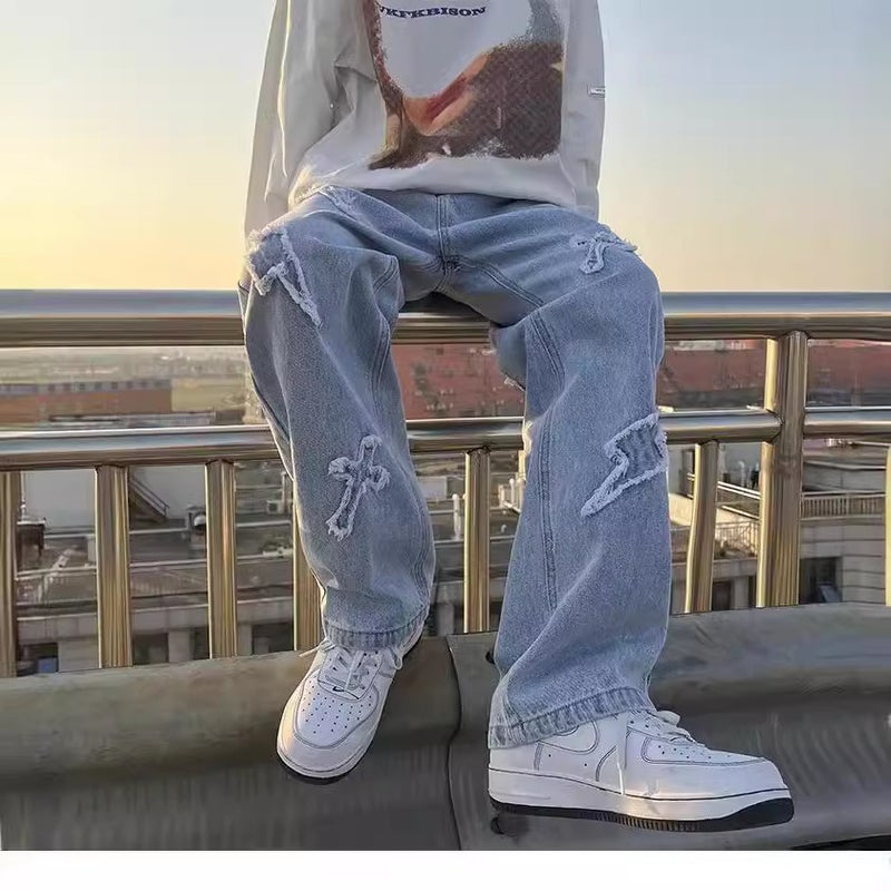 Unisex Casual Daily Denim Jeans - Image 3