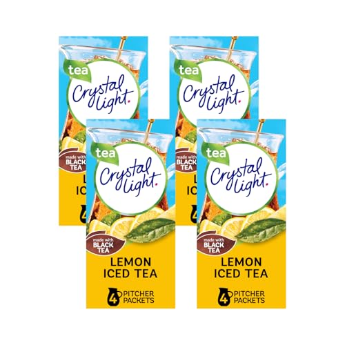 Crystal Light Lemon Iced Tea Drink Mix 16 Pitcher Packets 4 Packs of 4 - Image 1