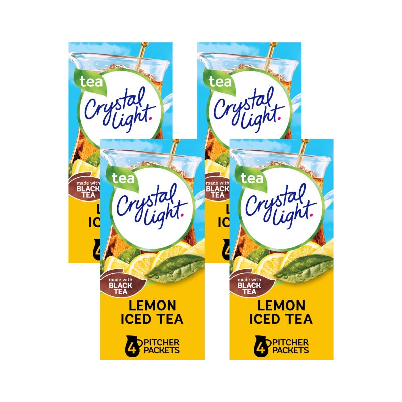 Crystal Light Lemon Iced Tea Drink Mix 16 Pitcher Packets 4 Packs of 4 - Image 2
