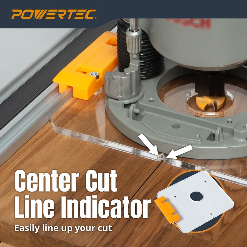 POWERTEC 72017 Router Guide Rail Adapter for Bosch 1617 Plunge Router - Compatible with , Makita, Festool, Milwaukee, Kreg ACS, WEN, Triton, and Ridgid Track Saw Guide Rails - Image 2