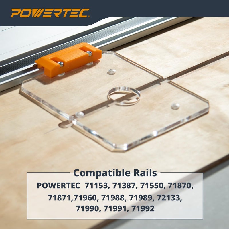 POWERTEC 72017 Router Guide Rail Adapter for Bosch 1617 Plunge Router - Compatible with , Makita, Festool, Milwaukee, Kreg ACS, WEN, Triton, and Ridgid Track Saw Guide Rails - Image 5
