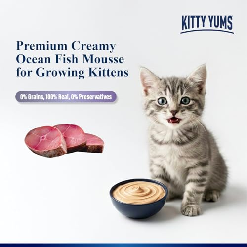 Kitty Yums Kitten Wet Mousse 80g | Ocean Fish | Rich in Protein | Promotes Hydration & Easy to Digest | Grain Free | No Artificial Flavours |Packed with Essential Vitamins & Antioxidants - Image 5