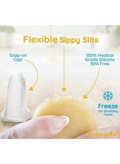 teetherpop Teetherpop Fillable Silicone Teether for Babies – Breastmilk Popsicle Molds for Teething with Spill-Proof Sippy Slits –Freezable Baby Teethers for Liquids & Purées - Cool Teething Relief (FuchsiaPink)  - Image 5