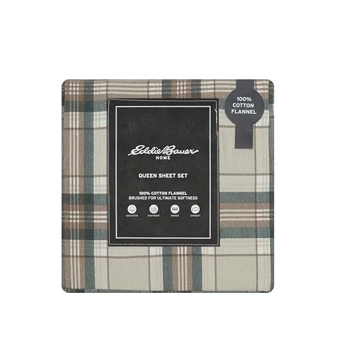 Eddie Bauer - Full Sheets, Cotton Flannel Bedding Set, Brushed For Extra Softness, Cozy Home Decor (Edgewood Plaid, Full) - Image 3