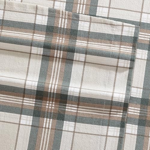 Eddie Bauer - Full Sheets, Cotton Flannel Bedding Set, Brushed For Extra Softness, Cozy Home Decor (Edgewood Plaid, Full) - Image 2
