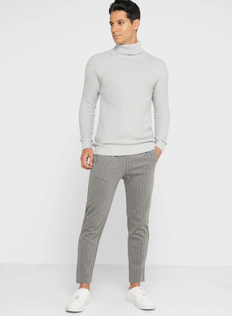 BRAVE SOUL Knitted Roll Neck Raglan Sleeve Jumper