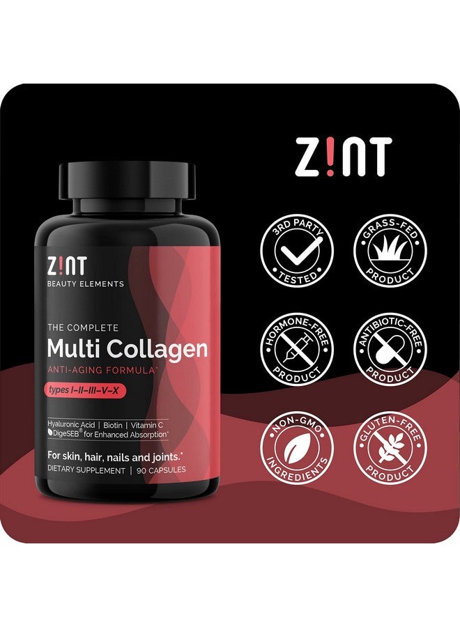 زينت أقراص Zint Multi Collagen - مكملات الكولاجين للشعر والبشرة والأظافر وصحة المفاصل - مكمل الكولاجين المائي مع ببتيدات الكولاجين من النوع الأول والثاني والثالث والخامس والعاشر، 90 قرصًا - Image 5