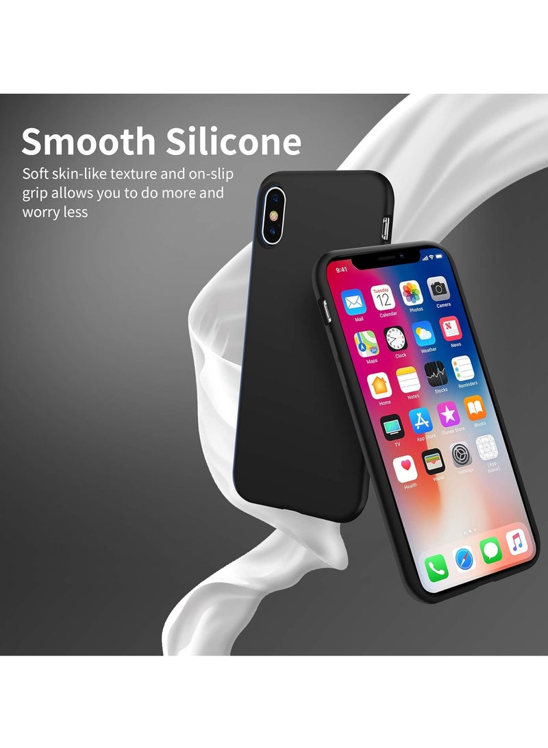 DUSALA iPhone XS Max Case, Liquid Silicone Phone Case for iPhone XS Max 6.8 Inch, Colorful Silky-Soft Protective Cover (Black) - Image 3