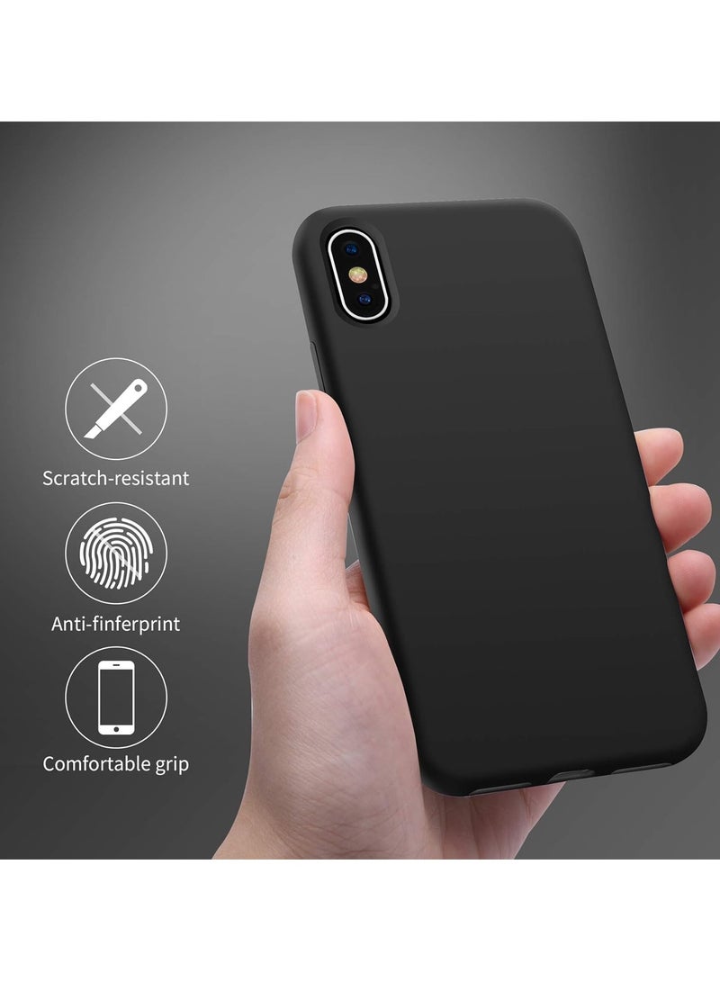 DUSALA iPhone XS Max Case, Liquid Silicone Phone Case for iPhone XS Max 6.8 Inch, Colorful Silky-Soft Protective Cover (Black) - Image 4