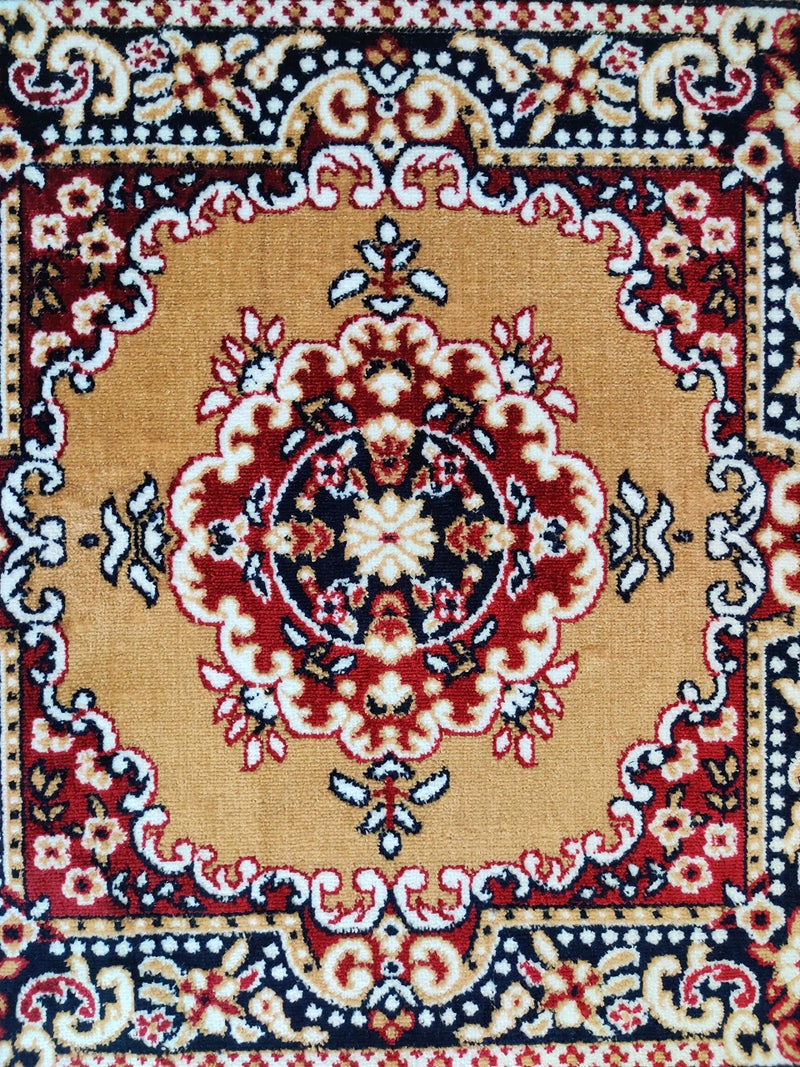 Homitecture Velvet Fabric elvet Pooja Mat for Sitting On Floor | Comfortable Eating Aasan for Home | Decorative Sitting Mat for Meditation & Mandir | Floral - Purple & Beige - Image 4