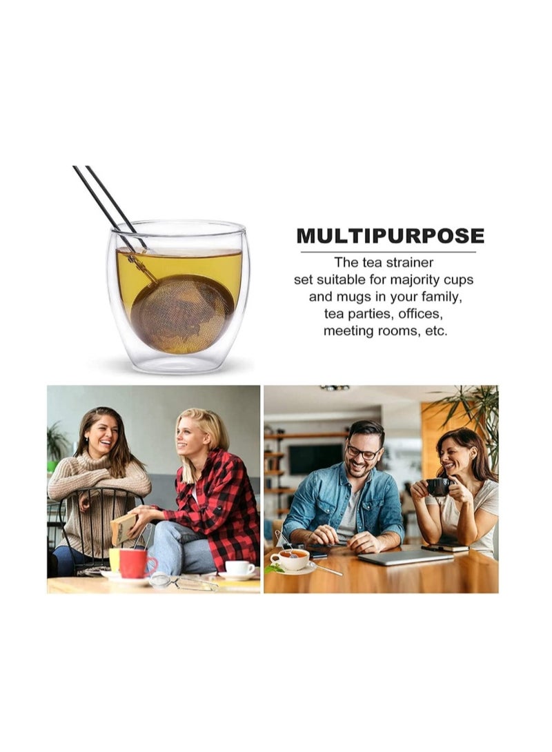 Funito 3 Pack Snap Ball Tea Strainer with Handle for Loose Leaf Tea and Mulling Spices Stainless Steel Strainer Perfect Pincer Tea Ball Infuser Tea Filter Tong - Image 4