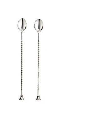 FINALITY finality Stainless Steel Twisted Design Stirrer Bar Spoon Cocktail Mixing Spoon Long Handle Stirring SpoonSize2Pack of 2  - Image 1
