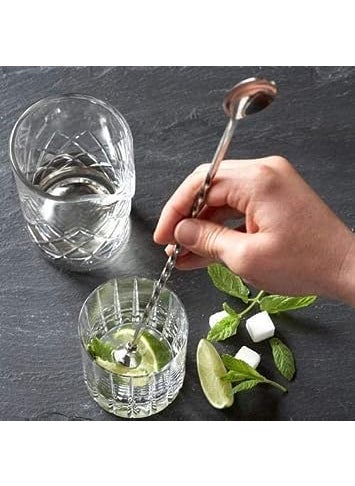 FINALITY finality Stainless Steel Twisted Design Stirrer Bar Spoon Cocktail Mixing Spoon Long Handle Stirring SpoonSize2Pack of 2  - Image 2