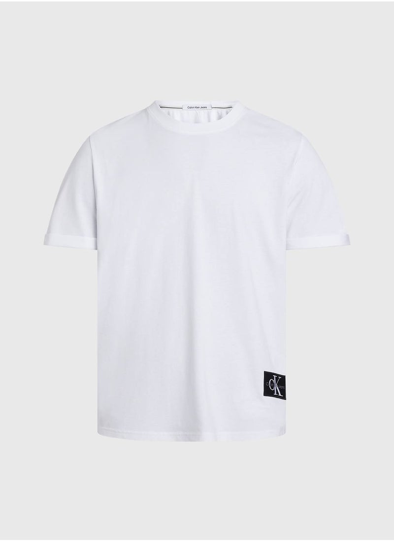 Calvin Klein Jeans Cotton Turn-Up Sleeve T-Shirt  - Image 1