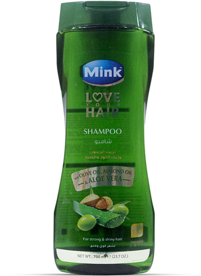 Mink Mink Shampoo With Olive Almond Oil& Aloe vera 700Ml  - Image 1