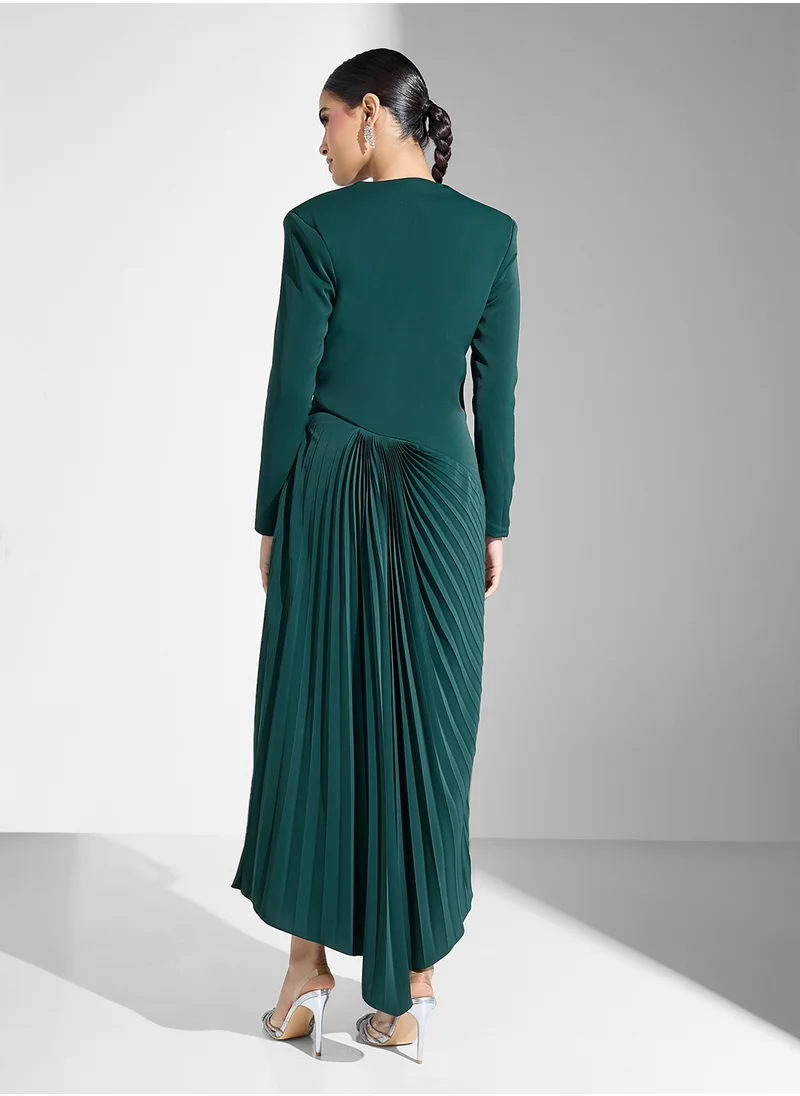 ثريدز باي اجوني Pleated Asymmetric Blazer Dress