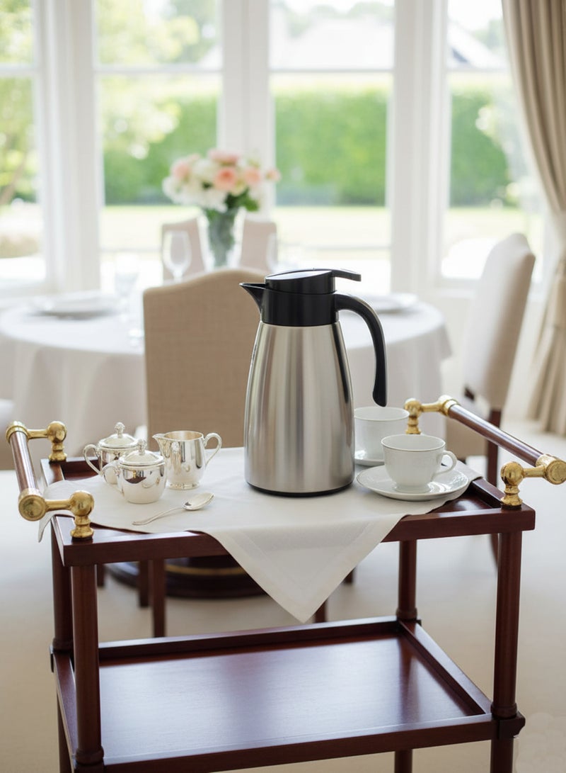 باصرة ترمس قهوه و شاي حجر حراري – حافظ حرارة طويل الأمد بثلاث مقاسات (1 لتر / 1.3 لتر / 1.9 لتر) – تصميم أنيق بغطاء محكم ومقبض مريح مثالي للمجالس والضيافة – قهوة سعودية - Image 2