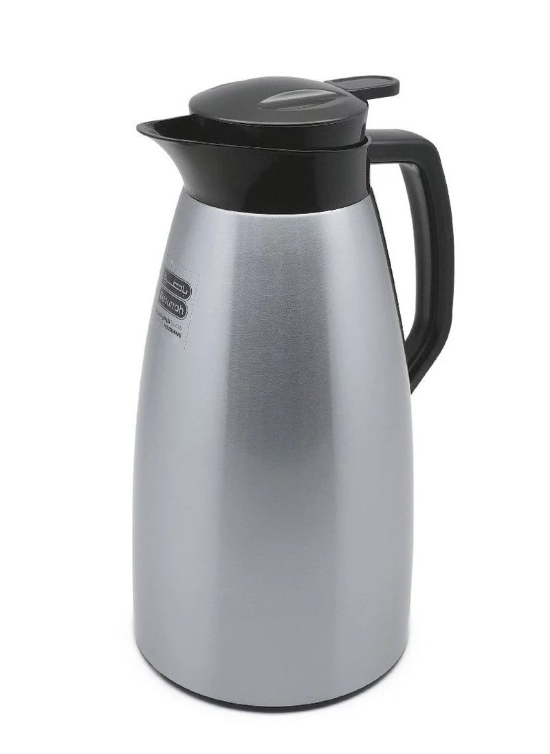 BASURRAH Thermos Tea and Coffee Container Stone and Steel - Modern Touch in Silver  - Image 2