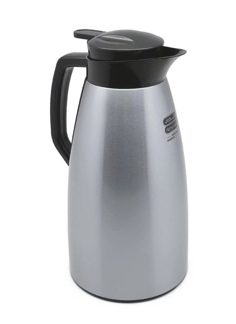 BASURRAH Thermos Tea and Coffee Container Stone and Steel - Modern Touch in Silver  - Image 3