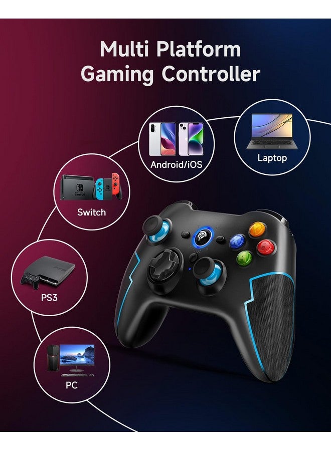 EasySMX 9013Pro Wireless Controller For Windows Pc/Ps3/Android Phone&Tablet&Tv Box/Iphone/Ipad/Switch/Stesm Deck/Tesla, Bluetooth Controller Gamepad With Hall Effect Triggers Comfort For Big Hand  - Image 3