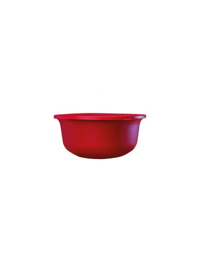 Aksa Mixing Bowl with Lid, Size 4, 7.5 Liter Capacity, Red
