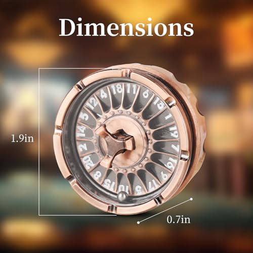 Froggod DND Dice Set with Mini Roulette Wheel Metal D20 Roulette Dice Spinner Unique DND Gift Set with Case for RPG Table GamesCopper - Image 5