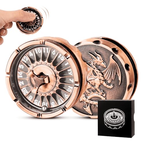 Froggod DND Dice Set with Mini Roulette Wheel Metal D20 Roulette Dice Spinner Unique DND Gift Set with Case for RPG Table GamesCopper - Image 1