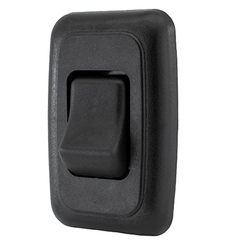 American Technology Components Single SPST On-Off Switch with Bezel, 12-Volt, for RV, Trailer, Camper (Black) - Image 1