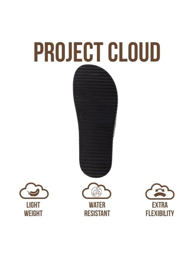 Project Cloud Wedge Platform Sandals For Women - Memory Foam Insole & Cork Footbed Platform Heel Slides for Women Footwear - Beach Essential Womens Sandals (Softy), Black, 8.5 - Image 5