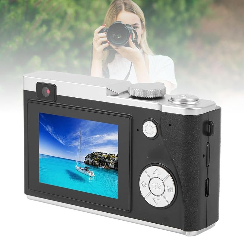 4K HD Vlogging Camera 16X Zoom Vintage CCD Selfie Digital Camera 32GB Compact Portable - Image 3