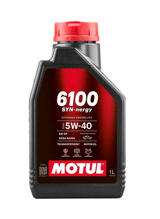 MOTUL - 6100 SYN-NERGY I 5W-40 Synthetic Engine Oil (12 X 1 Liter Carton) - Imported from Europe - Image 1
