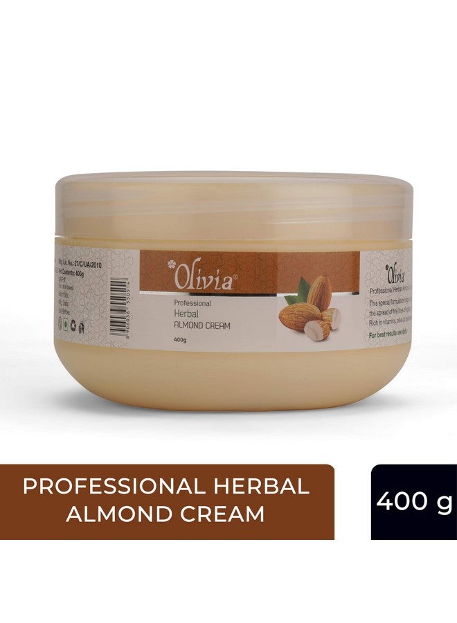 Olivia Professional Herbal Almond Facial Massage Cream 400G Moisturize Sensitive Skin Almond - Image 2