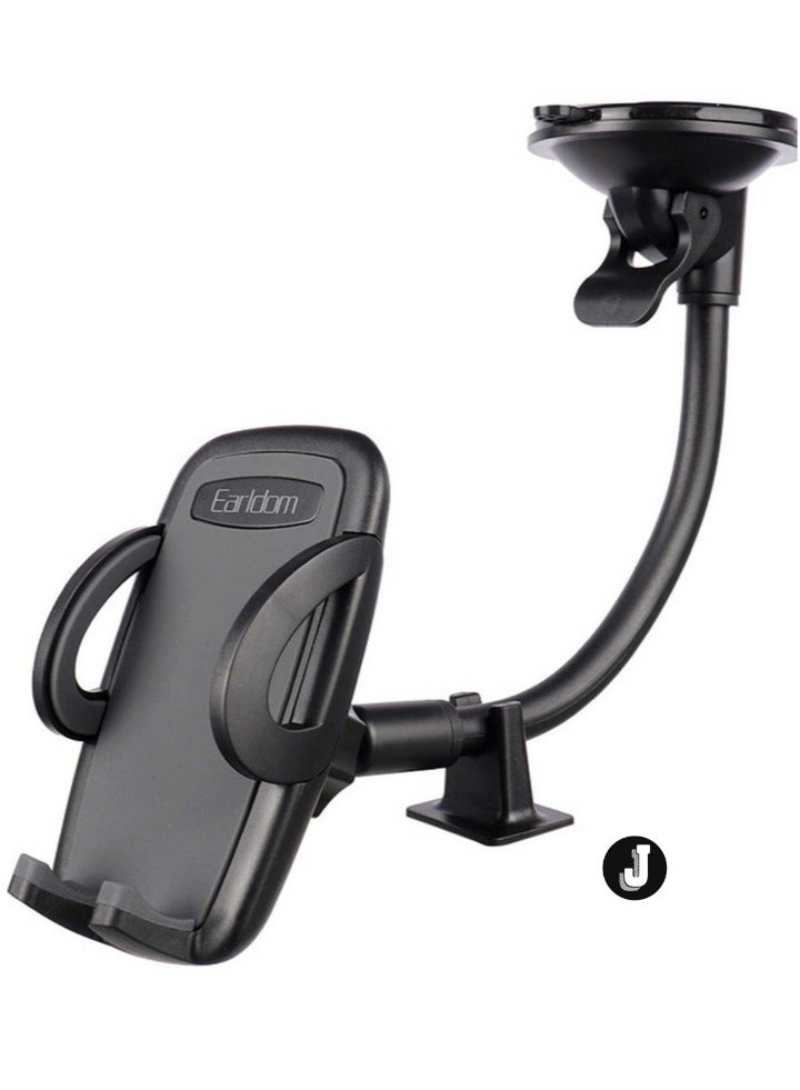 JAJEEK "Earldom ET-EH190 Windshield Car Phone Mount – Universal Adjustable Smartphone Holder for Dashboard & Windshield" - Image 1