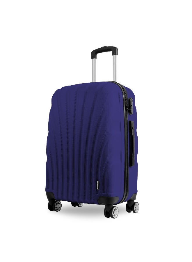 Reflection ABS Carry On Suitcase Airline Approved, Lightweight 24 Inch  Luggage- 360° Silent Wheels, ABS Hard Luggage Trolley, Spinner Wheels, Travel Luggage  (24-Inch , D.Blue) - Image 1