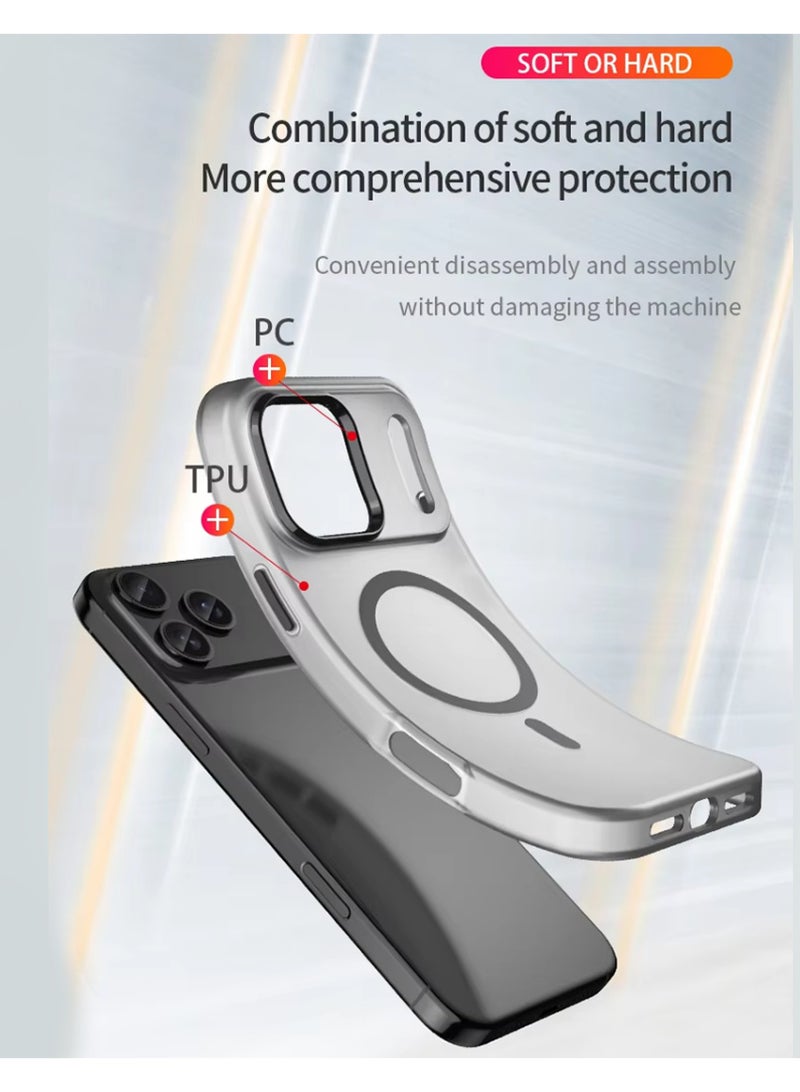 X-level iPhone 17 Pro Max Magnetic MagSafe Case,【Full Shockproof Protection】Translucent Matte Back, Slim Phone Cover with Strong Magnet for Apple 17 Pro Max (2025)(Black) - Image 3