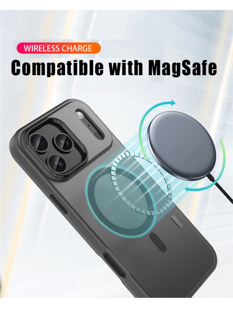 X-level iPhone 17 Pro Max Magnetic MagSafe Case,【Full Shockproof Protection】Translucent Matte Back, Slim Phone Cover with Strong Magnet for Apple 17 Pro Max (2025)(Black) - Image 4