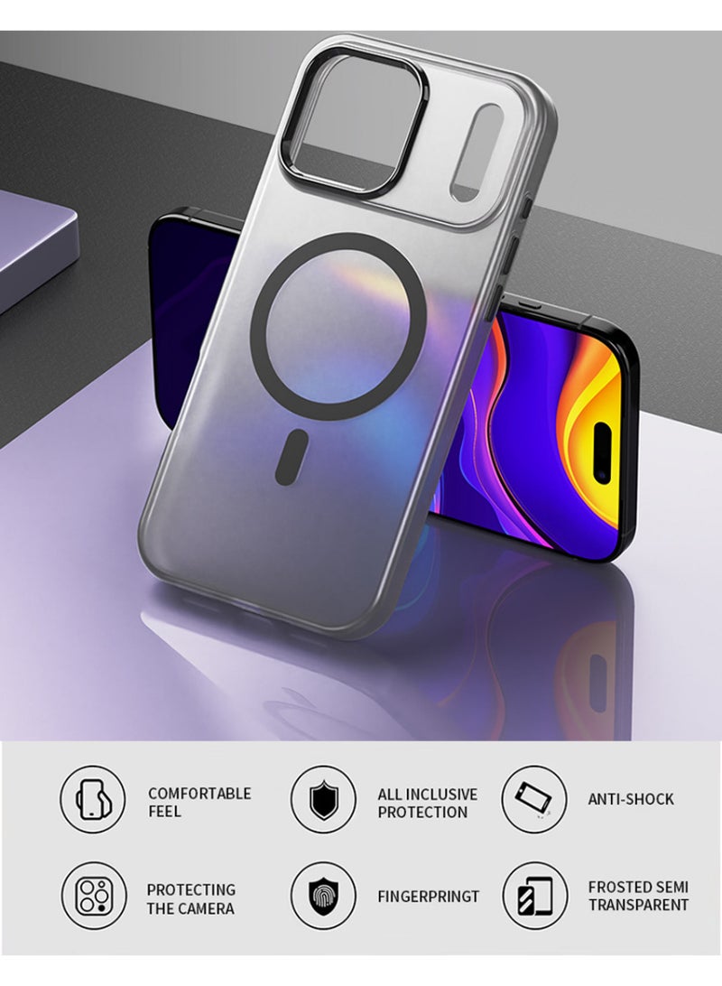 X-level iPhone 17 Pro Max Magnetic MagSafe Case,【Full Shockproof Protection】Translucent Matte Back, Slim Phone Cover with Strong Magnet for Apple 17 Pro Max (2025)(Black) - Image 5