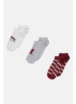 Don't Call Me Jennyfer Women 3 Pairs Embroidered  Ankle Socks, White Combo  - Image 1