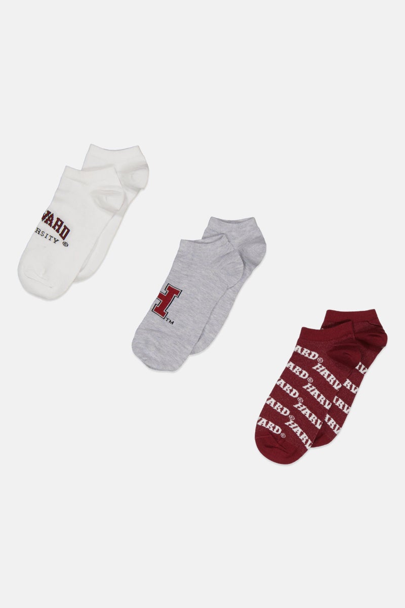 Don't Call Me Jennyfer Women 3 Pairs Embroidered  Ankle Socks, White Combo  - Image 1