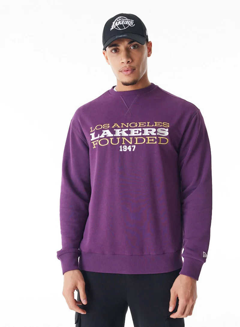 NEW ERA Los Angeles Lakers Oversized Sweatshirt