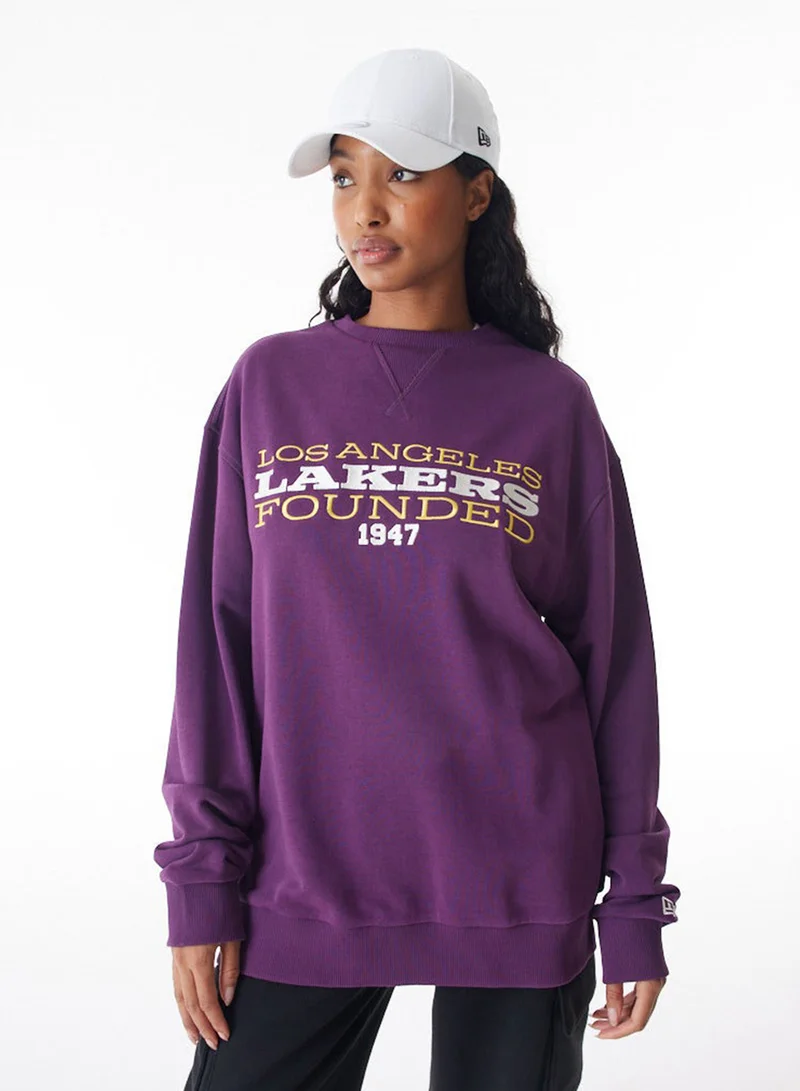NEW ERA Los Angeles Lakers Oversized Sweatshirt