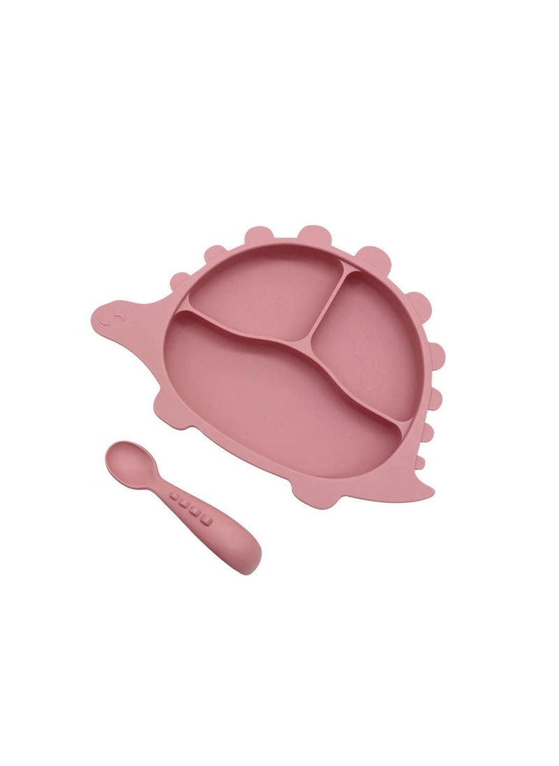 Lion Llama - BPA-free Silicone Feeding Set, divided suction plate, spoon - 2 piece set - Image 1