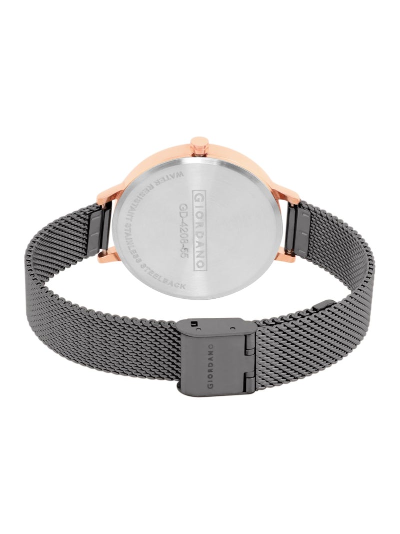 Giordano Analog Wrist Watch for Women Stylish Metal Strap with Water Resistant 3 Hand Mechanism for Girls & Ladies to Compliment Your Look/Ideal Gift for Female - GD-4208 - Image 4