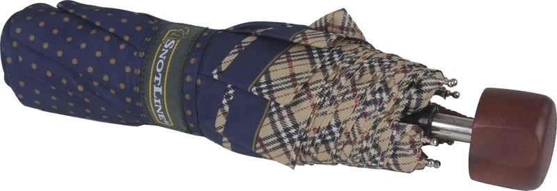 April Snotline Women's Umbrella Super Mini Yellow Polka Dot Navy Blue 08L  - Image 3